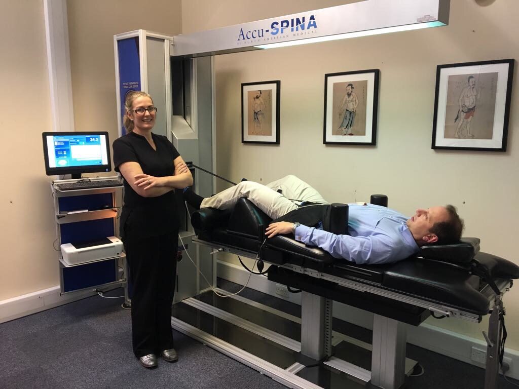 Physio Jo Briddon provides IDD Therapy with her Accu SPINA